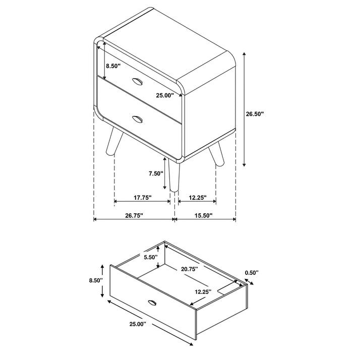Robyn Nightstands - National Warehouse Furniture (Buffalo, NY)