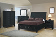 Sandy Beach Queen & E.King Storage Sleigh Bed Black & White - National Warehouse Furniture (Buffalo, NY)