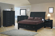 Sandy Beach Queen & E.King Storage Sleigh Bed Black & White - National Warehouse Furniture (Buffalo, NY)