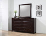Phoenix Square Dresser Mirror Deep Cappuccino - National Warehouse Furniture (Buffalo, NY)