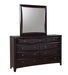 Phoenix Square Dresser Mirror Deep Cappuccino - National Warehouse Furniture (Buffalo, NY)