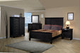 Sandy Beach Queen & E.King Panel Bed with High Headboard Black & White - National Warehouse Furniture (Buffalo, NY)
