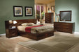 Jessica Eastern King Platform Bed with Rail Seating Cappuccino - National Warehouse Furniture (Buffalo, NY)