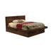 Jessica Eastern King Platform Bed with Rail Seating Cappuccino - National Warehouse Furniture (Buffalo, NY)