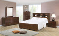 Jessica Eastern King Bed with Storage Headboard Cappuccino - National Warehouse Furniture (Buffalo, NY)