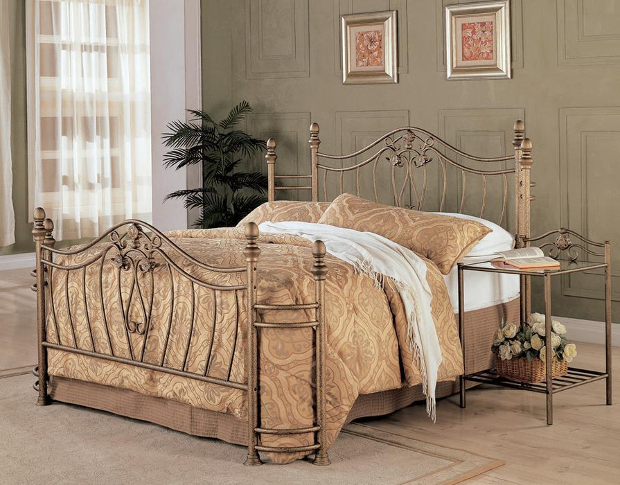 Sydney Eastern King & Queen Bed Antique Brushed Gold - National Warehouse Furniture (Buffalo, NY)