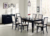 Louise Upholstered Dining Side Chairs Black and Cream (Set of 2) - National Warehouse Furniture (Buffalo, NY)