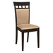 Gabriel Upholstered Side Chairs Cappuccino and Tan (Set of 2) - National Warehouse Furniture (Buffalo, NY)