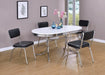 Retro Oval Dining Table Glossy White and Chrome - National Warehouse Furniture (Buffalo, NY)