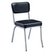Retro Open Back Side Chairs Black and Chrome (Set of 2) - National Warehouse Furniture (Buffalo, NY)