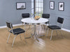 Retro Open Back Side Chairs Black and Chrome (Set of 2) - National Warehouse Furniture (Buffalo, NY)