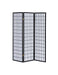 Carrie 3-panel Folding Screen Black and White - National Warehouse Furniture (Buffalo, NY)