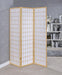 Carrie 3-panel Folding Screen Natural and White - National Warehouse Furniture (Buffalo, NY)