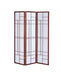 Katerina 3-panel Folding Floor Screen White and Cherry - National Warehouse Furniture (Buffalo, NY)