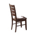 Dalila Ladder Back Side Chairs Cappuccino and Black (Set of 2) - National Warehouse Furniture (Buffalo, NY)