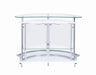 Amarillo 2-tier Bar Unit White and Chrome - National Warehouse Furniture (Buffalo, NY)