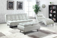 Dilleston Upholstered Chaise White - National Warehouse Furniture (Buffalo, NY)