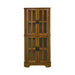 Coreosis 4-shelf Corner Curio Cabinet Golden Brown - National Warehouse Furniture (Buffalo, NY)