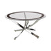 Brooke Glass Top Coffee Table Chrome and Black - National Warehouse Furniture (Buffalo, NY)