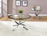Brooke Glass Top Coffee Table Chrome and Black - National Warehouse Furniture (Buffalo, NY)
