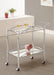 Shadix 2-tier Serving Cart with Glass Top Chrome and Clear - National Warehouse Furniture (Buffalo, NY)