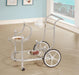 Sarandon 3-tier Serving Cart Chrome and Clear - National Warehouse Furniture (Buffalo, NY)