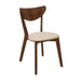 Kersey Dining Side Chairs with Curved Backs Beige and Chestnut (Set of 2) - National Warehouse Furniture (Buffalo, NY)