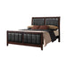 Carlton Eastern King Upholstered Bed Cappuccino and Black - National Warehouse Furniture (Buffalo, NY)