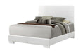 Felicity Eastern King, Queen, & Cal.King Panel Bed Glossy White - National Warehouse Furniture (Buffalo, NY)