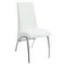 Bishop Upholstered Side Chairs White and Chrome (Set of 2) - National Warehouse Furniture (Buffalo, NY)