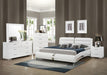 Jeremaine California King, E.King, & Queen Upholstered Bed White - National Warehouse Furniture (Buffalo, NY)