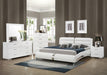 Jeremaine California King, E.King, & Queen Upholstered Bed White - National Warehouse Furniture (Buffalo, NY)