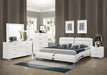 Jeremaine California King, E.King, & Queen Upholstered Bed White - National Warehouse Furniture (Buffalo, NY)