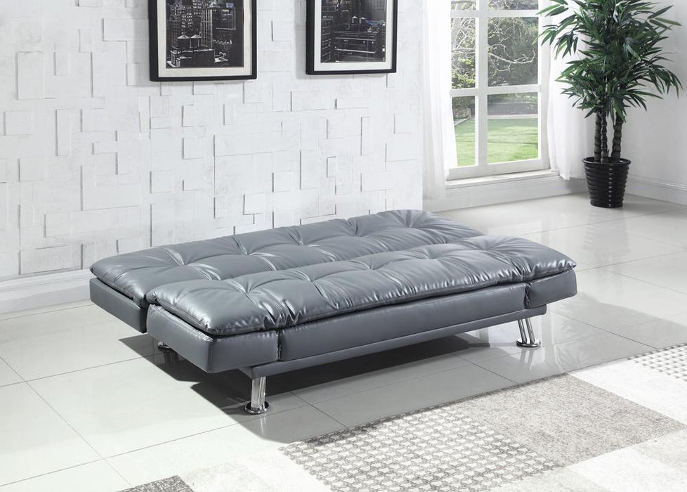 Dilleston Tufted Back Upholstered Sofa Bed Grey - National Warehouse Furniture (Buffalo, NY)
