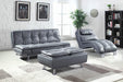 Dilleston Tufted Back Upholstered Sofa Bed Grey - National Warehouse Furniture (Buffalo, NY)