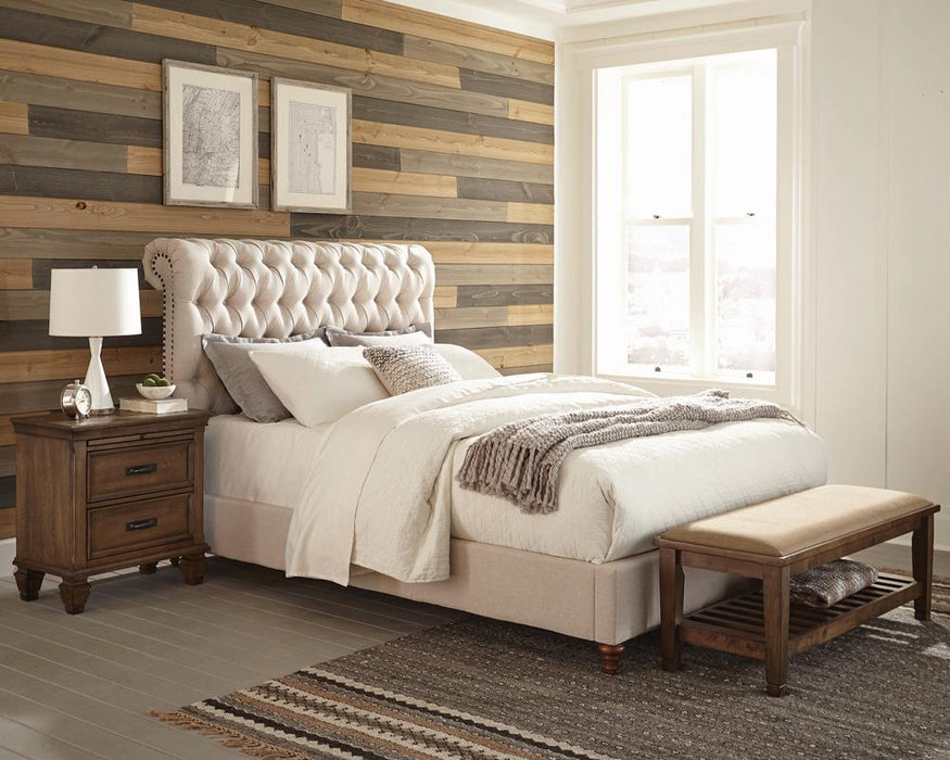 Devon Tufted Upholstered California King, Eastren King, & Queen Bed Beige - National Warehouse Furniture (Buffalo, NY)
