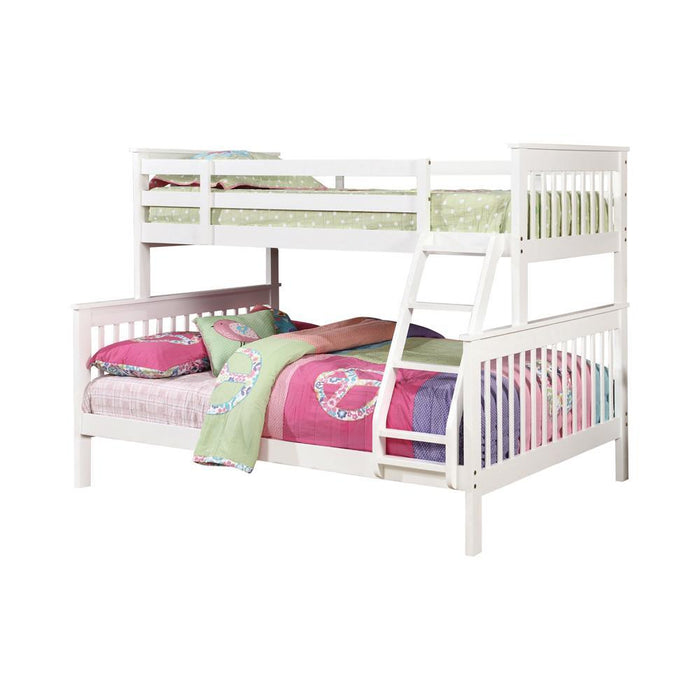 Chapman Full Over Full & Twin Over Full Bunk Bed Black & White - National Warehouse Furniture (Buffalo, NY)