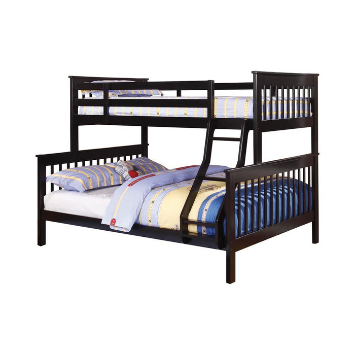 Chapman Full Over Full & Twin Over Full Bunk Bed Black & White - National Warehouse Furniture (Buffalo, NY)