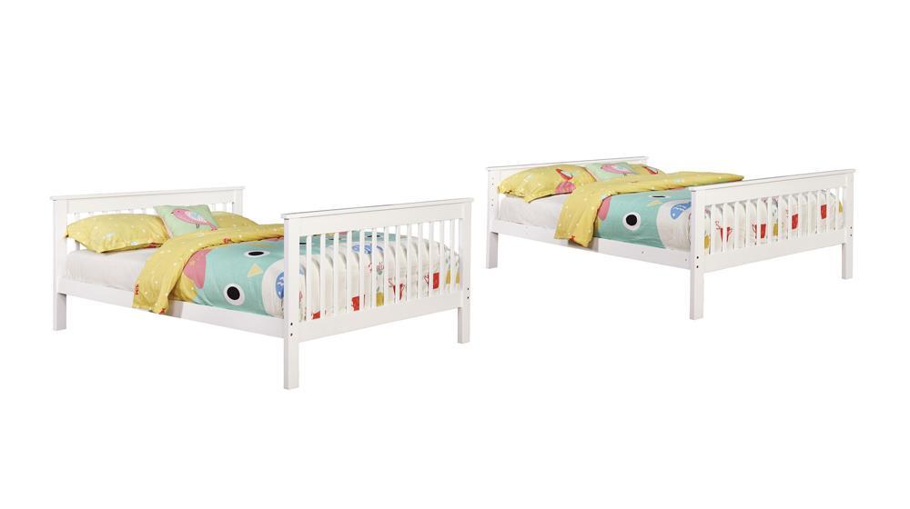 Chapman Full Over Full & Twin Over Full Bunk Bed Black & White - National Warehouse Furniture (Buffalo, NY)