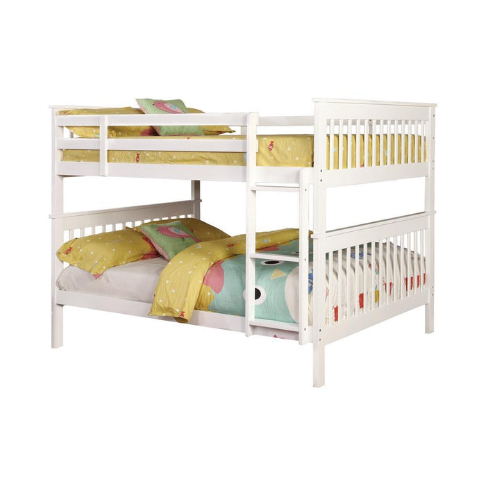 Chapman Full Over Full & Twin Over Full Bunk Bed Black & White - National Warehouse Furniture (Buffalo, NY)