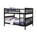 Chapman Full Over Full Bunk Bed Black - National Warehouse Furniture (Buffalo, NY)