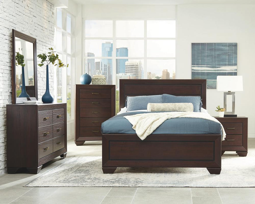 Kauffman California King, Eastren King, & Queen Panel Bed Dark Cocoa - National Warehouse Furniture (Buffalo, NY)