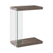Colby Accent Table Weathered Grey and Clear - National Warehouse Furniture (Buffalo, NY)