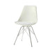 Juniper Armless Dining Chairs White and Chrome (Set of 2) - National Warehouse Furniture (Buffalo, NY)