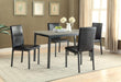 Garza Upholstered Dining Chairs Black (Set of 2) - National Warehouse Furniture (Buffalo, NY)