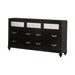 Barzini 7-drawer Rectangular Dresser Black - National Warehouse Furniture (Buffalo, NY)