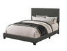 Boyd Queen Upholstered Bed with Nailhead Trim Charcoal - National Warehouse Furniture (Buffalo, NY)
