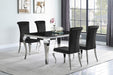 Betty Upholstered Side Chairs Black and Chrome (Set of 4) - National Warehouse Furniture (Buffalo, NY)