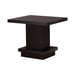 Reston Pedestal Square End Table Cappuccino - National Warehouse Furniture (Buffalo, NY)