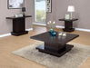 Reston Pedestal Square End Table Cappuccino - National Warehouse Furniture (Buffalo, NY)